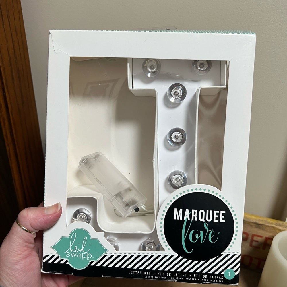 Marquee letter lighted J